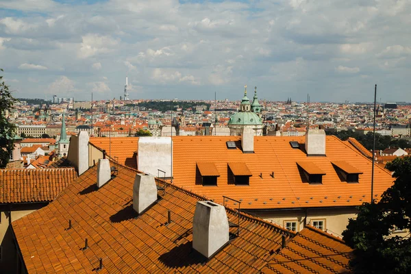 Όμορφη Θέα Τοπίο Αρχιτεκτονική Πράγα Τσεχική — Φωτογραφία Αρχείου