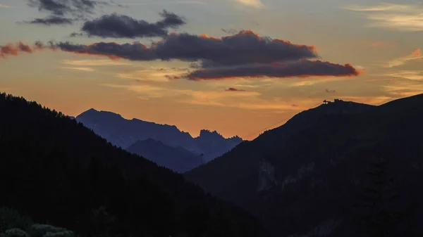 Живописный Вид Красивый Горный Ландшафт Мармолады Пассо Федайя Италия — стоковое фото