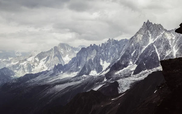Vista Panoramica Sulle Maestose Montagne Montblanc Chamonix Francia — Foto Stock