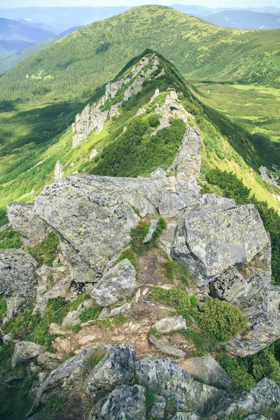 Vue Panoramique Fascinant Mont Big Kizly Carpates Ukraine — Photo