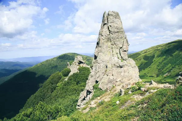 Scenic View Fascinating Mount Big Kizly Carpathian Ukraine — Stock Photo, Image