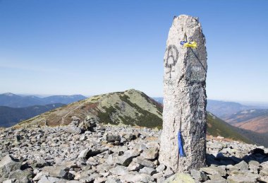 Doğal görünümü hedef noktası dağın Syvulya, Karpat, Ukrayna