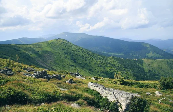 Fascinating View Landscape Mountain Smotrych Carpathian Mountains Ukraine — Stock Photo, Image