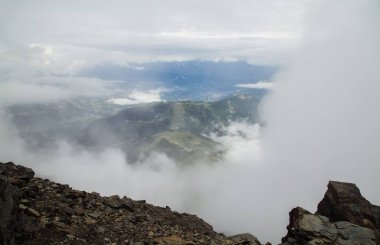 Montblanc, Chamonix Alps Puslu Dağlar