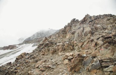Montblanc, Chamonix Alps Puslu Dağlar