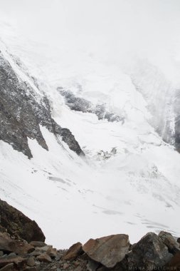 Montblanc, Chamonix Alps Puslu Dağlar