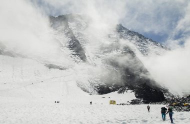 Montblanc, Chamonix Alps Puslu Dağlar