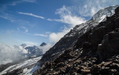 Montblanc, Chamonix Alps Puslu Dağlar