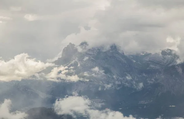 Misty Mountains Montblanc Chamonix Alps — Stock Photo, Image