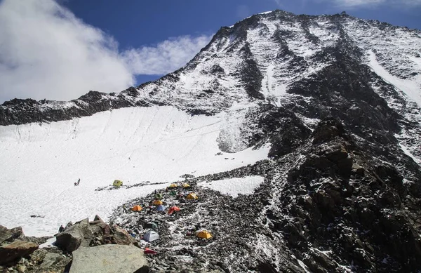 Mgliste Góry Montblanc Alpy Chamonix — Zdjęcie stockowe