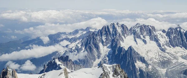 Montblanc Chamonix Alps Puslu Dağlar — Stok fotoğraf