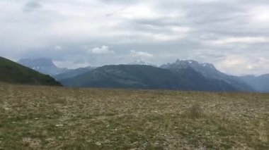turistik tren havadan görünümden Montblanc, Chamonix, Fransa tarihinde