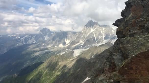 Vista Aérea Desde Montblanc Chamonix Francia — Vídeos de Stock