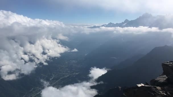 Vista Aérea Desde Montblanc Chamonix Francia — Vídeos de Stock