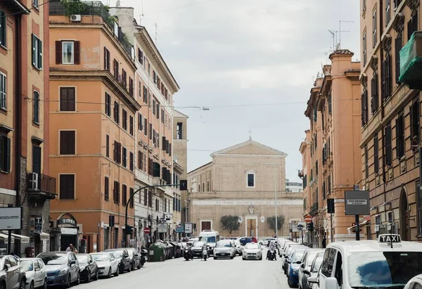 Vista Cidade Rua Arquitetura Roma Itália — Fotografia de Stock