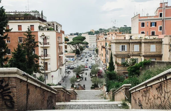 Şehir Sokak Mimarisi Roma Talya — Stok fotoğraf