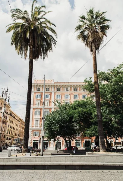 Vista Cidade Rua Arquitetura Roma Itália — Fotografia de Stock