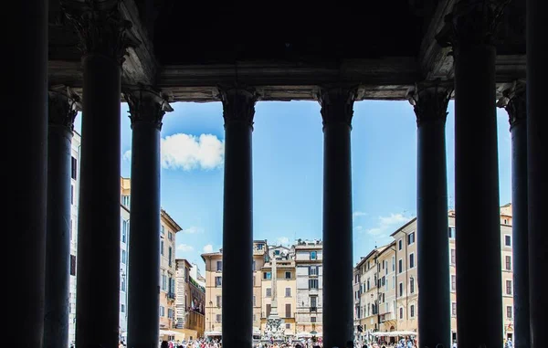 Вид Пантеон Риме Италия — стоковое фото
