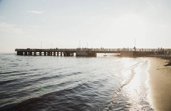 View Empty Beach Ostia Daytime Rome — Stock Photo, Image