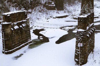 Yaremche, Ukrayna, yaşlı köprü görünümü