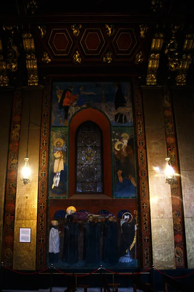 Wewnątrz Kościoła Wieku Lwów Ukraina — Zdjęcie stockowe
