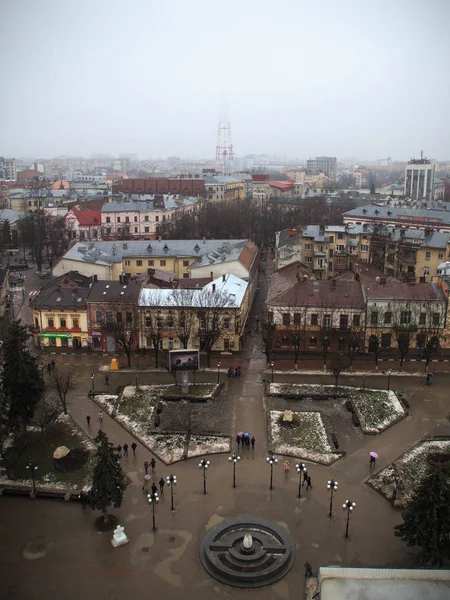 Uitzicht Stad Voor Ivano Frankivsk Het Platform Overdag — Stockfoto