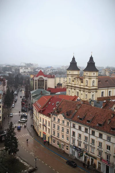 Uitzicht Stad Voor Ivano Frankivsk Het Platform Overdag — Stockfoto
