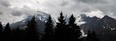 Montblanc, Chamonix Alps Puslu Dağlar