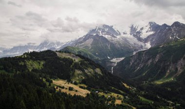 Montblanc, Chamonix Alps Puslu Dağlar