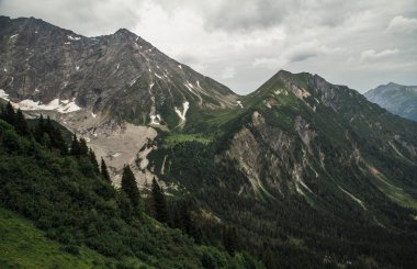 Montblanc, Chamonix Alps Puslu Dağlar