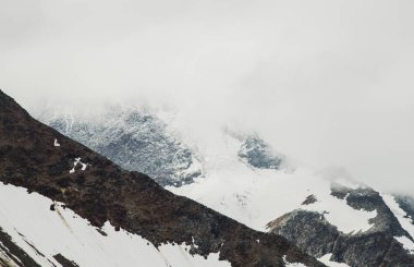 Montblanc, Chamonix, Fransa görkemli dağlar Peyzaj doğal görünümünü