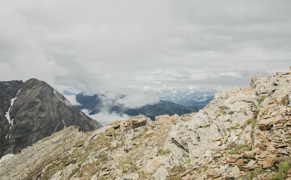 Montblanc Chamonix Fransa Görkemli Dağlar Peyzaj Doğal Görünümünü — Stok fotoğraf