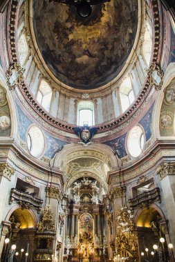 görkemli resimler ve duvar resmi, Viyana antik kilise görünümünü içinde