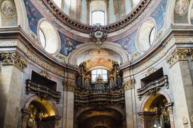 görkemli resimler ve duvar resmi, Viyana antik kilise görünümünü içinde