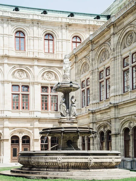 Vista Fonte Com Esculturas Viena — Fotografia de Stock