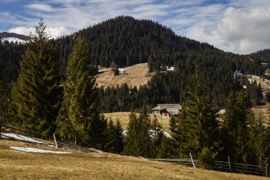 doğal görünümü Hills yakınlarında Holovy Köyü, Ukrayna
