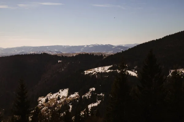 Vista Panorámica Las Montañas Cerca Del Pueblo Kryvorivnya Durante Día — Foto de Stock