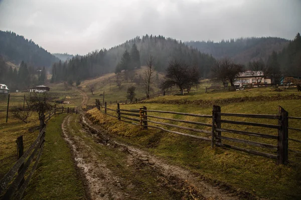 Malebná Krajinná Vesnička Krasnoyillya Ukrajina — Stock fotografie