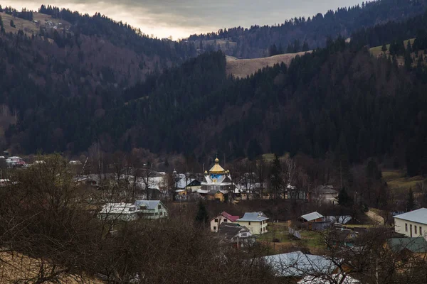 Malebná Krajinná Vesnička Krasnoyillya Ukrajina — Stock fotografie