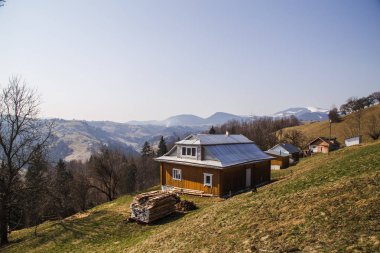 köy Holovy, Ukrayna ahşap ev görünümü