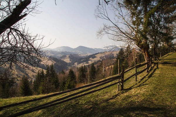 Paesaggio Panoramico Vicino Villaggio Holovy Ucraina — Foto Stock