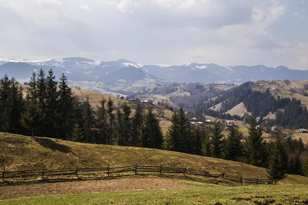 Letecký Pohled Vesnici Holovy Dne Ukrajina — Stock fotografie