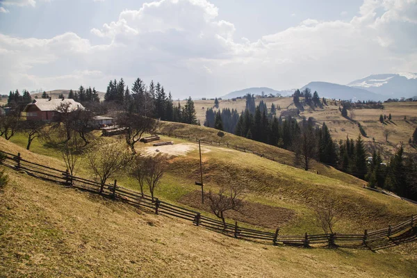 Luchtfoto Van Holovy Village Overdag Oekraïne — Stockfoto