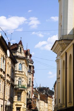 gündüz Lviv şehir mimarisinin görünümü, Ukrayna
