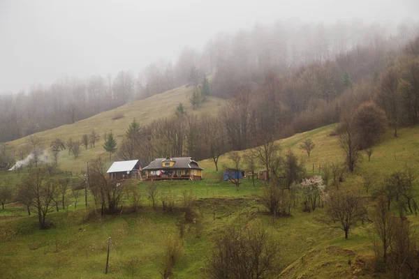 Вид Горное Село Малый Рожин Украина — стоковое фото