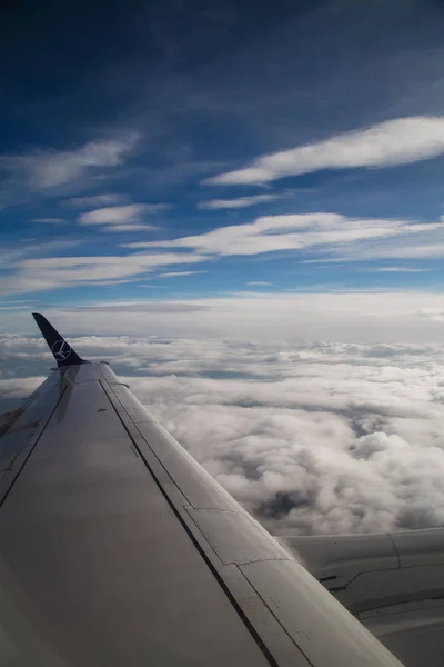View Clouds Plane Window — Stock Photo, Image