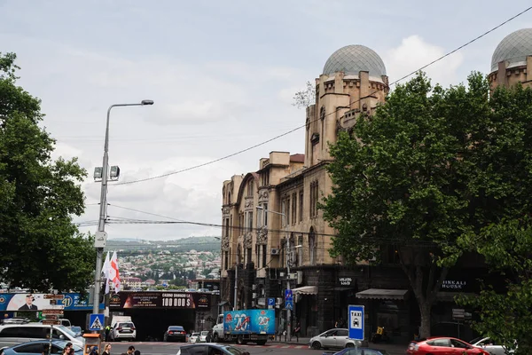 Promenade Dans Les Rues Ville Tbilissi Pendant Journée Géorgie — Photo