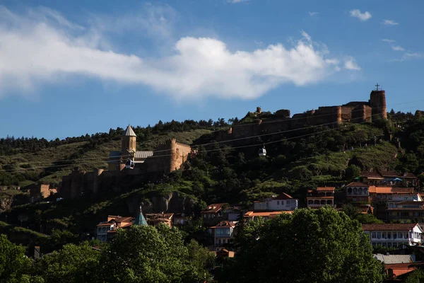 Gündüz Tiflis Şehir Sokaklarında Yürüyüş Gürcistan — Stok fotoğraf