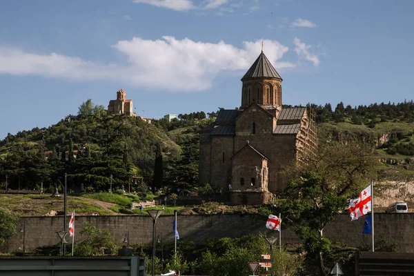 Procházka Ulicemi Města Tbilisi Dne Gruzie — Stock fotografie