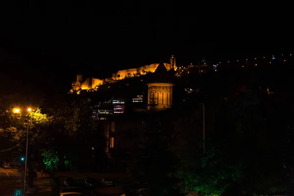 Visão Noturna Cidade Tbilisi Geórgia — Fotografia de Stock